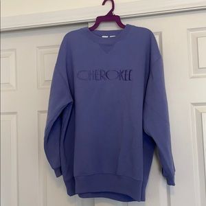 purple/blueish colored cherokee sweatshirt